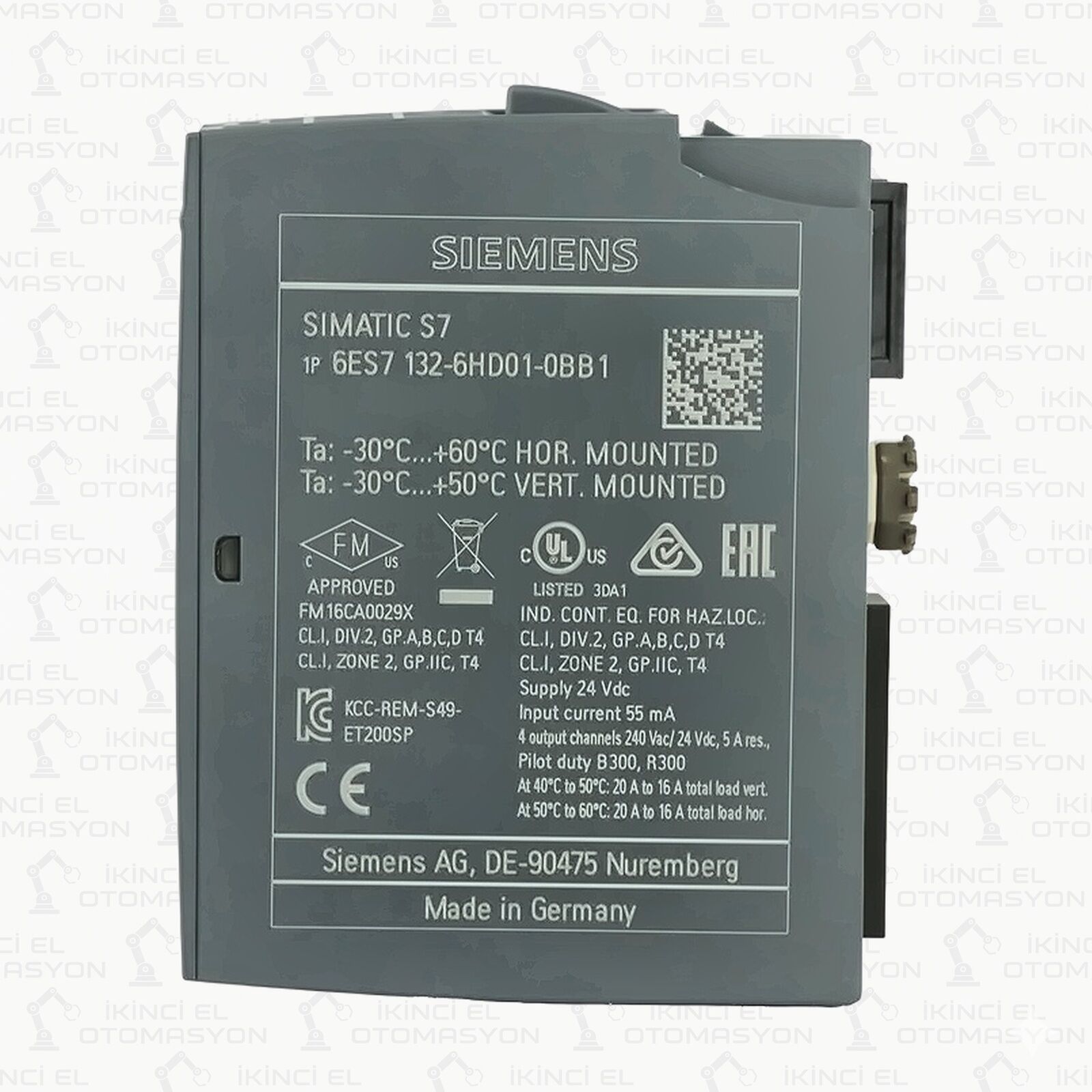 6ES7132-6HD01-0BB1, 6ES7 132-6HD01-0BB1 Siemens SIMATIC ET 200SP  4 Kanal Röle Çıkış Modülü