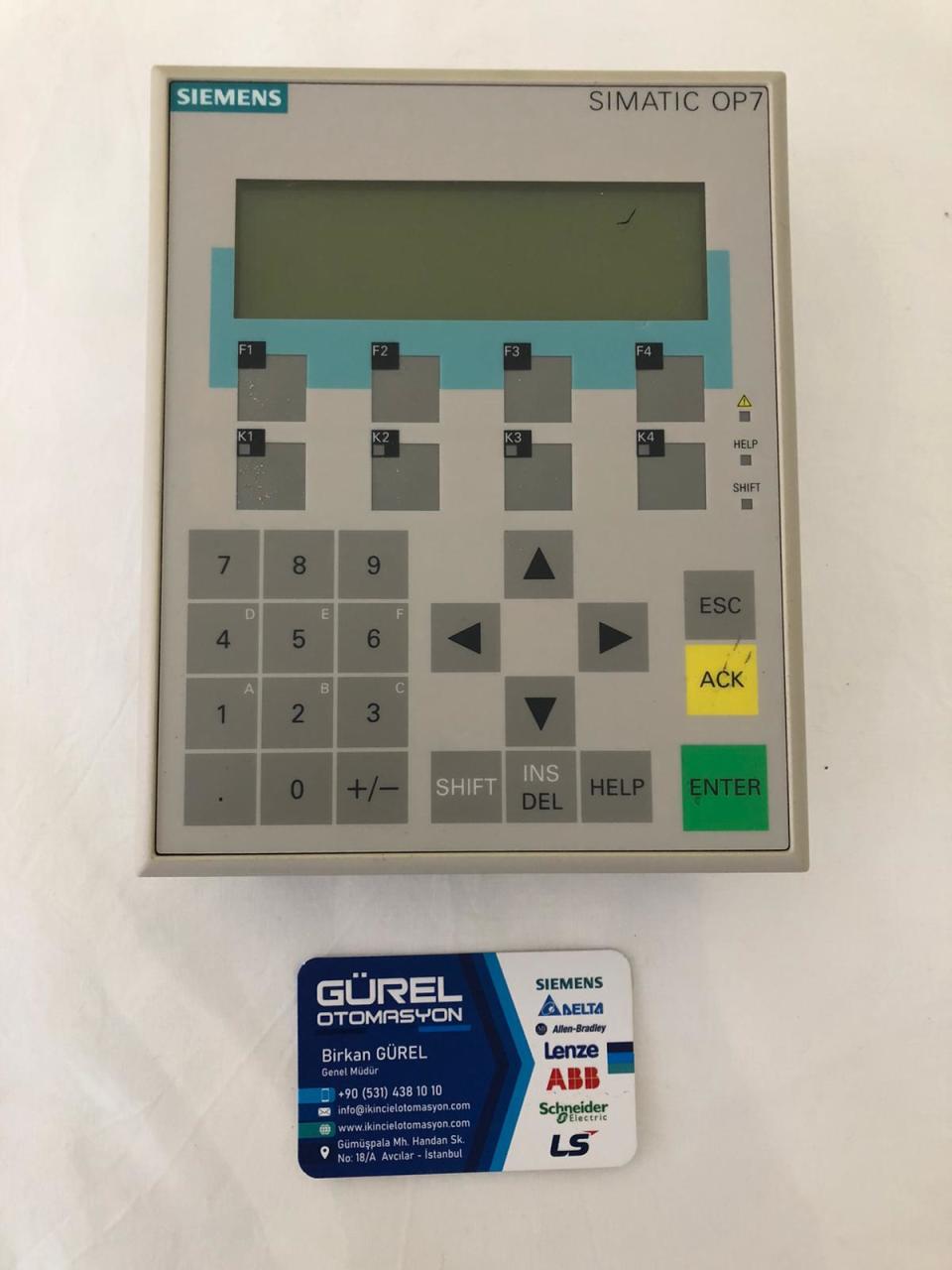 SIEMENS OPERATOR PANEL OP7 OP 7-DP 6AV3 607-1JC20-0AX1 6AV3607-1JC20-0AX1