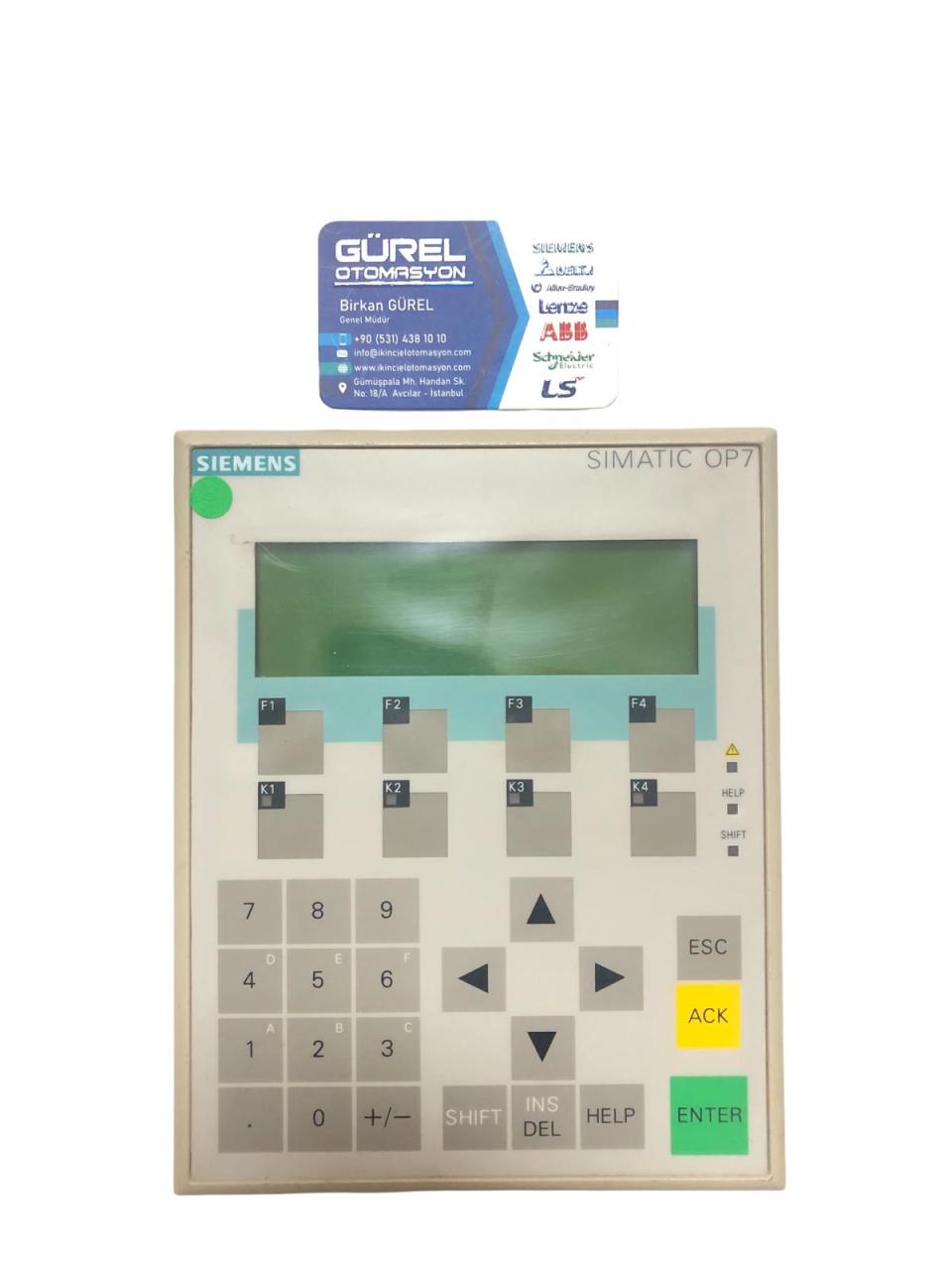 SIEMENS OPERATOR PANEL OP7 OP 7-PP 6AV3 607-1JC00-0AX1 6AV3607-1JC00-0AX1