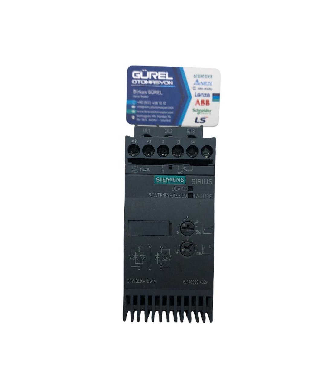 SIEMENS SIRIUS 3RW3026-1BB14 11 kW SOFTSTARTER YUMUŞAK YOL VERİCİ