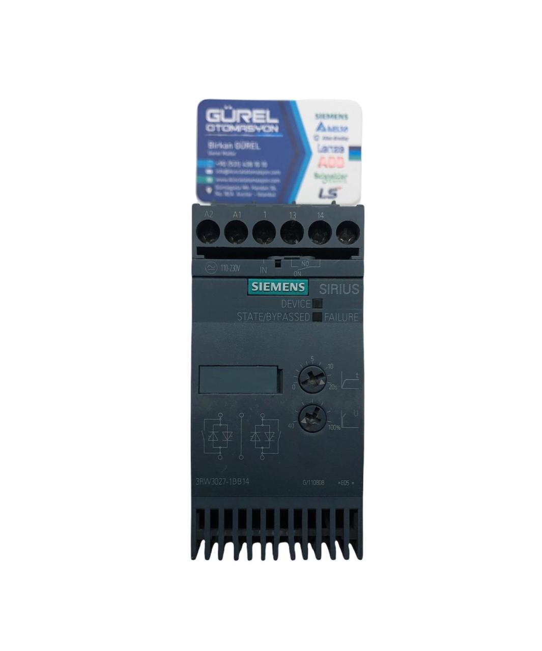 SIEMENS SIRIUS 3RW3027-1BB14 15 kW SOFTSTARTER YUMUŞAK YOL VERİCİ