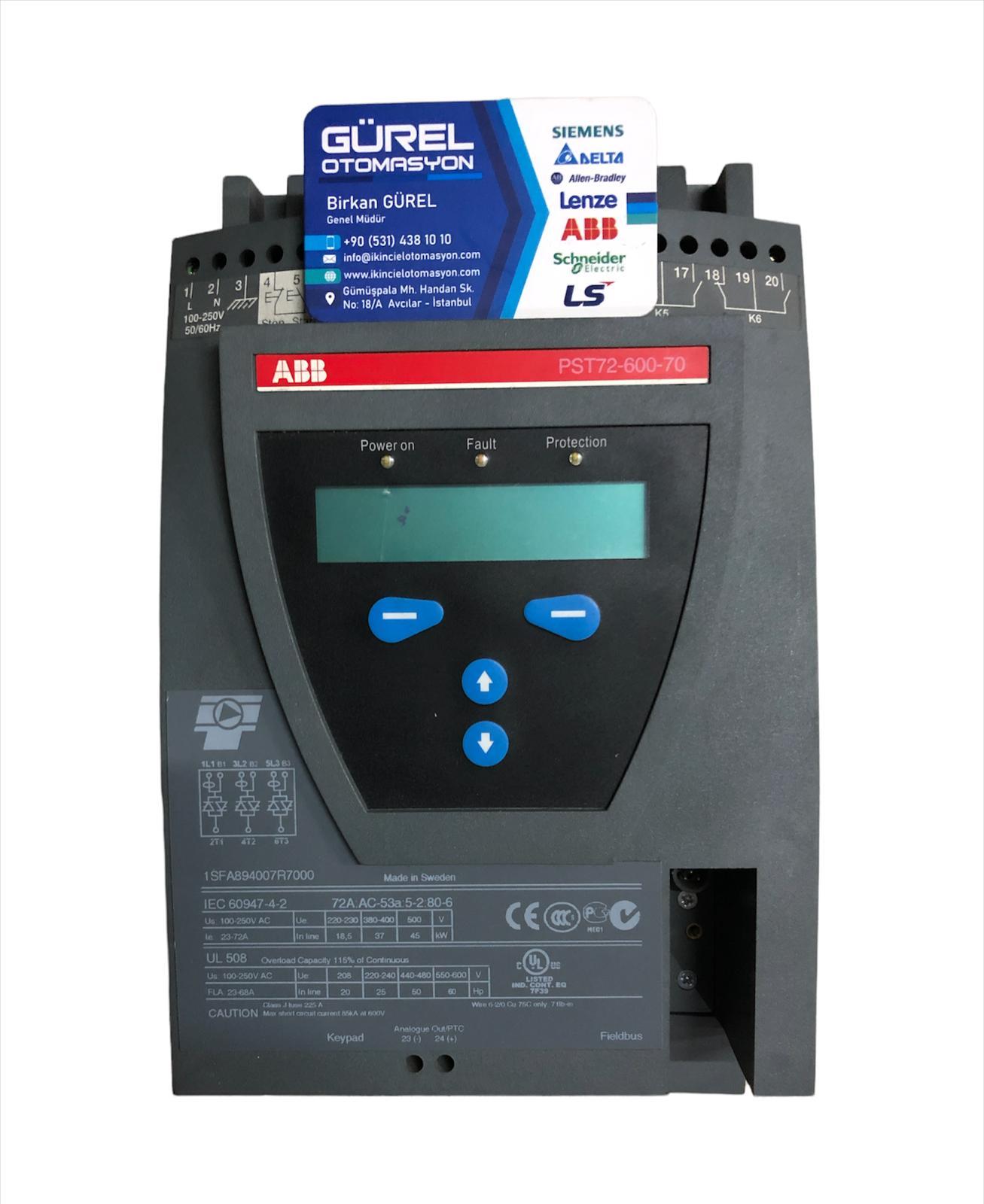 PST72-600-70 ABB 37 kW SOFTSTARTER