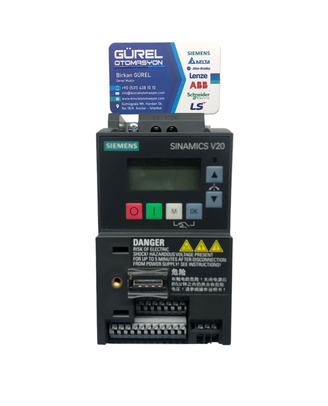 SIEMENS 6SL3210-5BB13-7UV1 0.37 kW SINAMICS V20