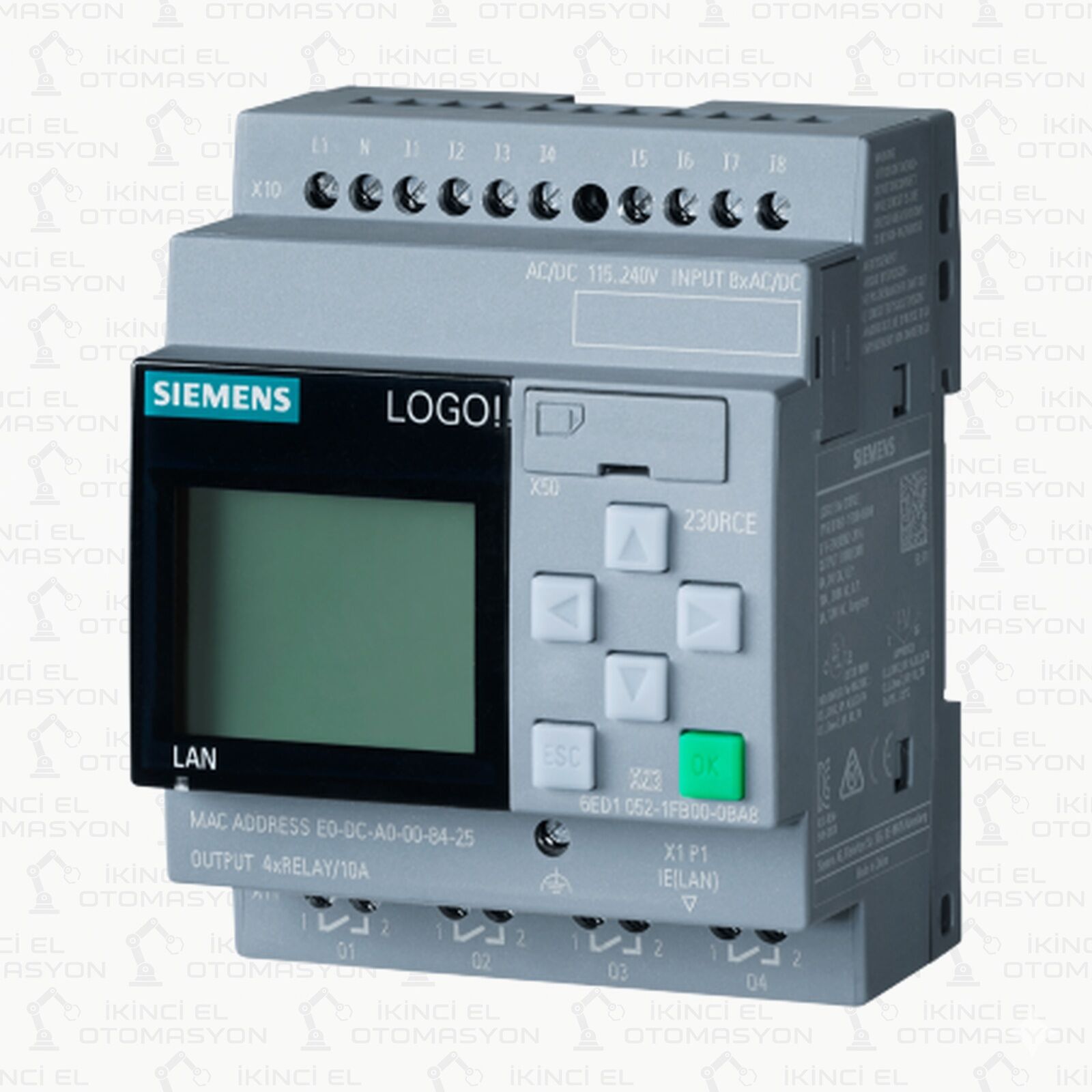 6ED1052-1FB08-0BA1, 6ED1 052-1FB08-0BA1 SIEMENS LOGO! 8 230RCE LOGİK MODÜL