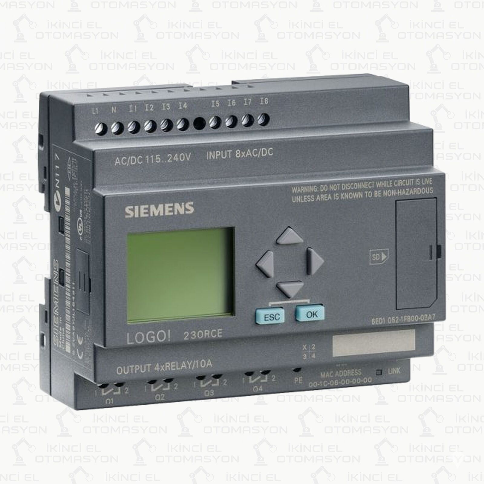 6ED1052-1FB00-0BA7, 6ED1 052-1FB00-0BA7 SIEMENS LOGO! 7 230RCE HABERLEŞME MODÜLÜ