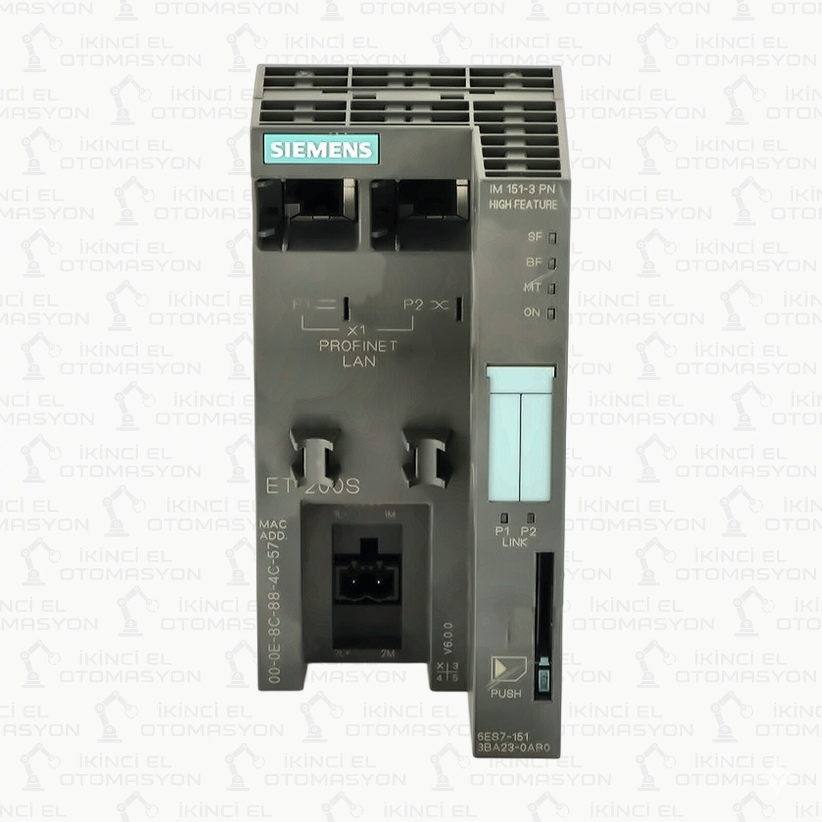 6ES7151-3BA23-0AB0, 6ES7 151-3BA23-0AB0 Siemens SIMATIC ET 200S  IM 151-3 PN HF Arayüz Modülü
